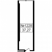 1-комнатная квартира 37,27 м²
