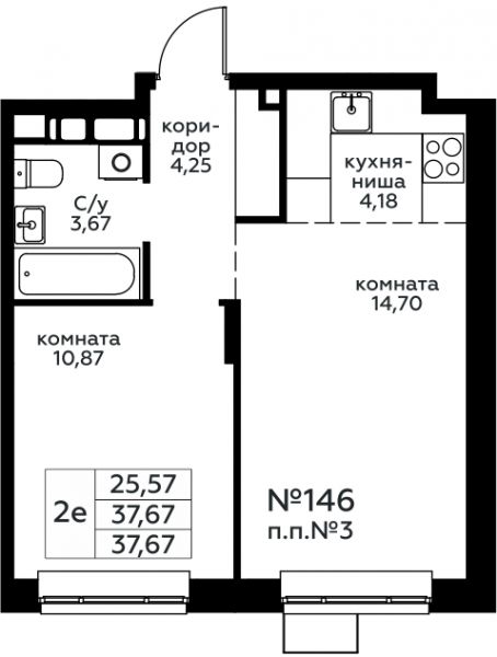 2 комнаты до 37.67