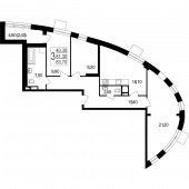 3-комнатная квартира 83.69 м²