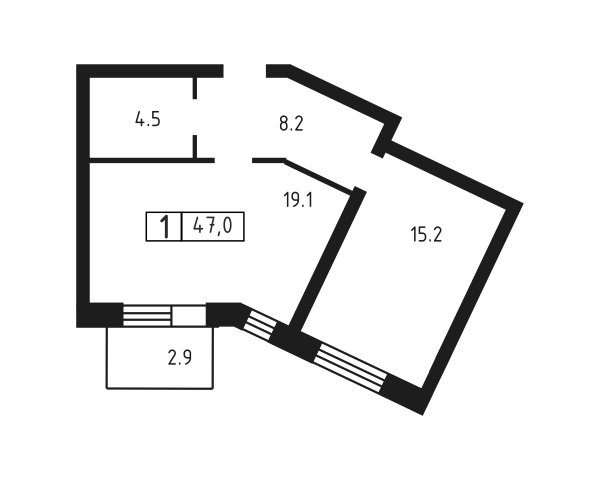 1 комната до 47