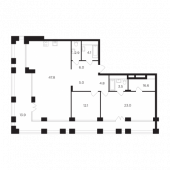 2-комнатная квартира 128,25 м²