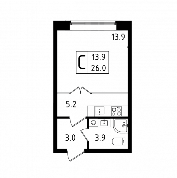 Студия до 26