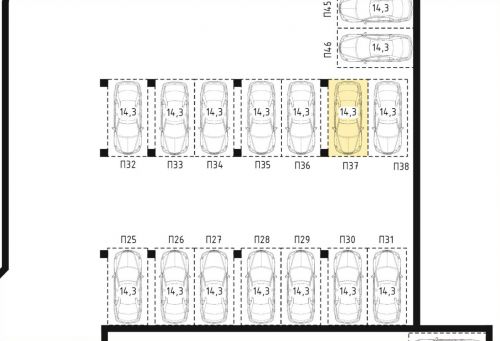 Машиноместа, 14.3 м²