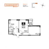 2-комнатная квартира 65,2 м²