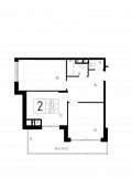 2-комнатная квартира 67,3 м²