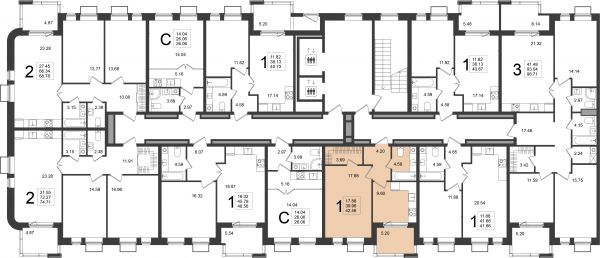 1 комната до 42.56