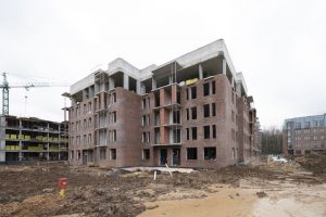 Корпус 6: кладка стен, фасадные работы