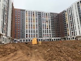 Корпуса 1-4: фасадные работы, благоустройство территории