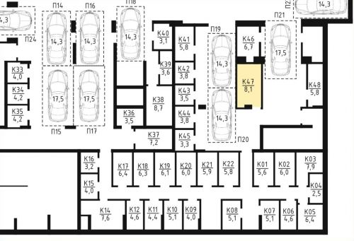 Кладовки, 8.1 м²