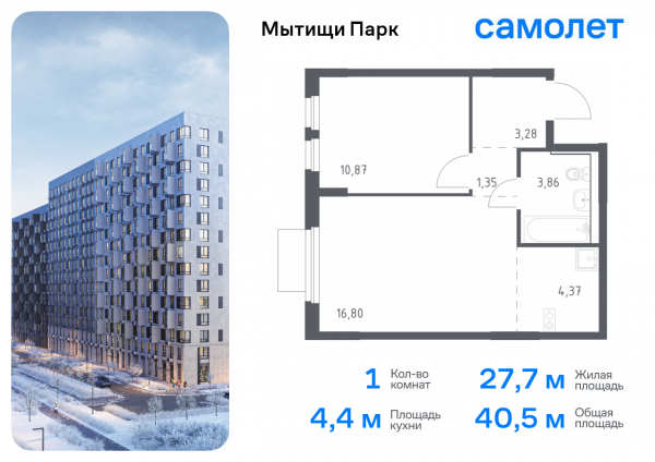 1 комната до 40.53