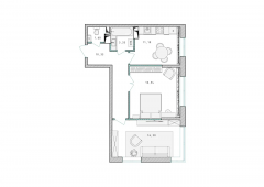 2-комнатная квартира 59,1 м²