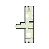 1-комнатная квартира 47,3 м²