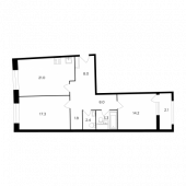 2-комнатная квартира 77,9 м²