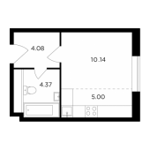 1-комнатная квартира 23,59 м²