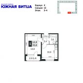 1-комнатная квартира 34,1 м²