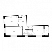 2-комнатная квартира 76,1 м²
