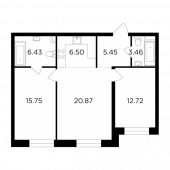 3-комнатная квартира 71,18 м²