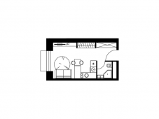 1-комнатная квартира 23,7 м²
