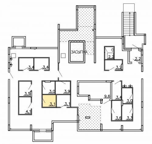 Кладовки, 3.1 м²