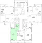 1-комнатная квартира 37.54 м²