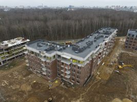 Корпус 6: кладка стен, фасадные работы