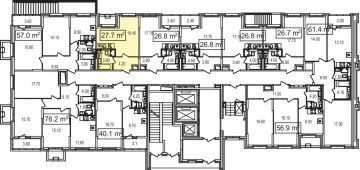 1-комнатная квартира 26,5 м²