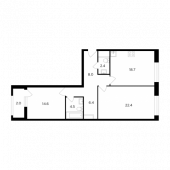 2-комнатная квартира 79,2 м²