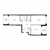 2-комнатная квартира 68,1 м²