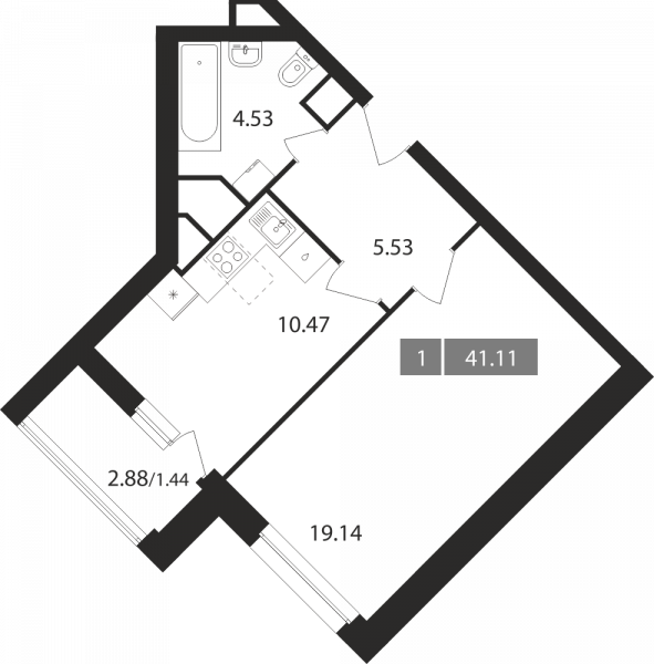 1 комната до 41.11