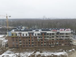 Корпус 7: кладка стен, фасадные работы