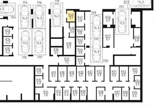 Кладовки, 3.1 м²