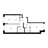 2-комнатная квартира 44,1 м²