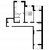 3-комнатная квартира 90,55 м²