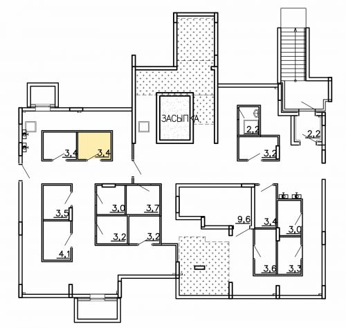 Кладовки, 3.4 м²