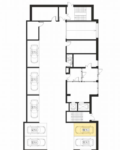 Машиноместа, 16.4 м²