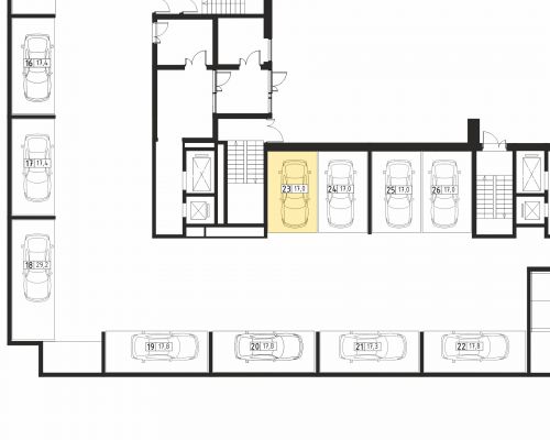 Машиноместа, 17 м²
