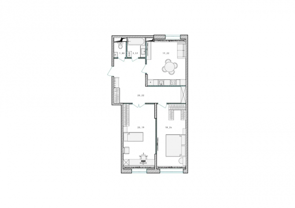 2 комнаты до 81.1