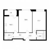 2-комнатная квартира 71,3 м²