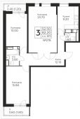 3-комнатная квартира 82,2 м²