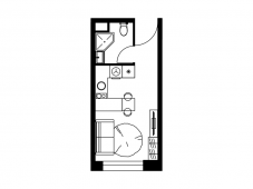 1-комнатная квартира 19,8 м²