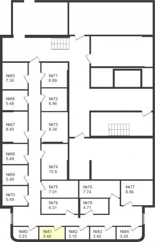 Кладовки, 3.4 м²