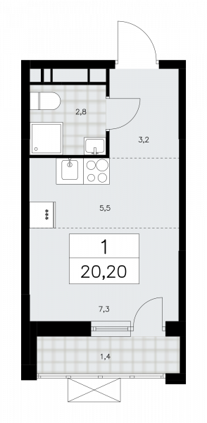 1 комната до 20.2