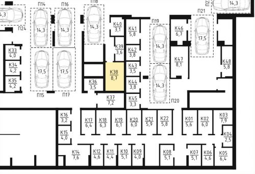 Кладовки, 8.7 м²