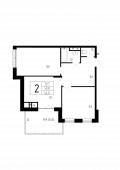 2-комнатная квартира 64,8 м²