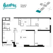 3-комнатная квартира 111,8 м²