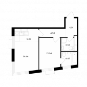 2-комнатная квартира 49,33 м²