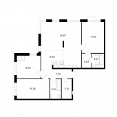 4-комнатная квартира 117,87 м²