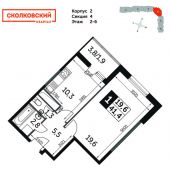 1-комнатная квартира 41,4 м²