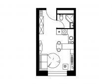 1-комнатная квартира 24,5 м²