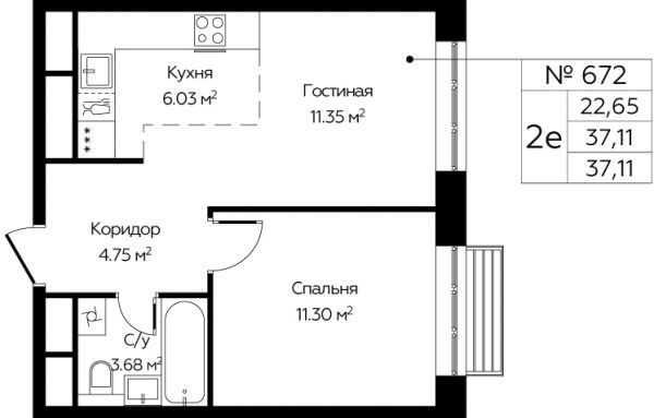 2 комнаты до 37.11
